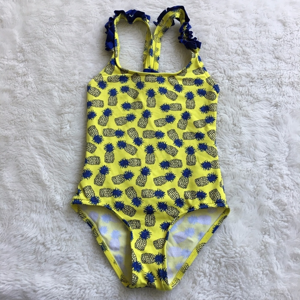 Pili Carrera Girls Pineapples Swimsuit Size 5